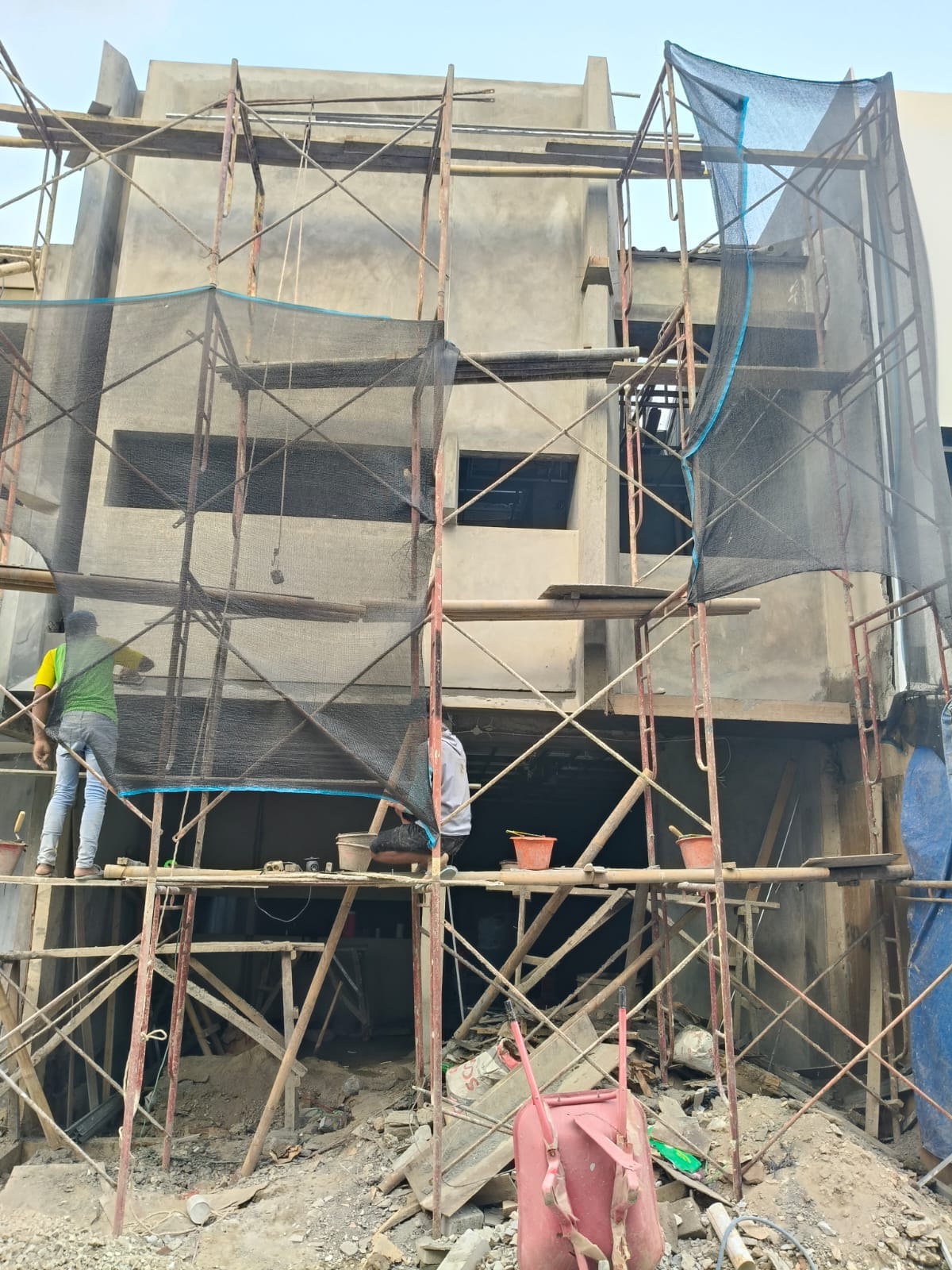 Huma Bintaro proses scaffolding